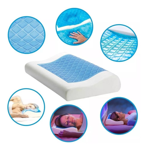 Almohada Cool Pillow Ortopédica Indeformable Con Gel Refresc