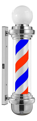 Poste De Barberia Peluqueria Luz Led Giratorio Impermeable