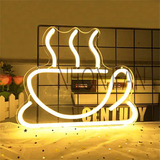 Cartel Neon Led  Cafe - Varios Rubros Comercio