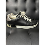 Dolce & Gabanna - Portofino Leather Sneakers Black