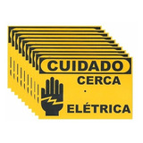 50 Placa Advertência Cuidado Cerca Elétrica Perigo Alumínio