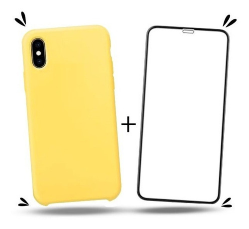 Kit Capa Capinha + Película 3d Compatível Com iPhone X / Xs 