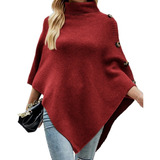 Capa Poncho Moda Dama Casual Elegante Comodo Greta 