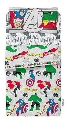 Sabanas Avengers Marvel 1½ Pza 3 Pzas Piñata Ultra Soft Lic.