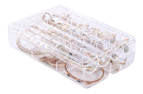 Caja Organizadora De Aretes Y Anillos Acrílico Transparente