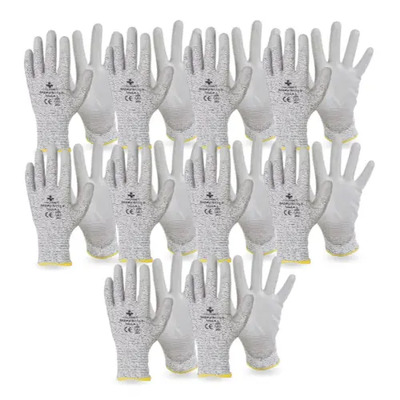 10 Pares De Guante Anti-corte Nivel 5 Recubierto De Poliuretano, Cles Care® | Talla Xl | Meses sin interés