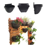 Vaso De Plantas Flores Jardim Vertical Meia Lua  3l Preto