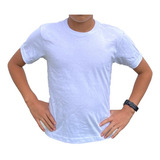 Camiseta Blanca Niños Manga Corta Cuello Redondo 100%algodon
