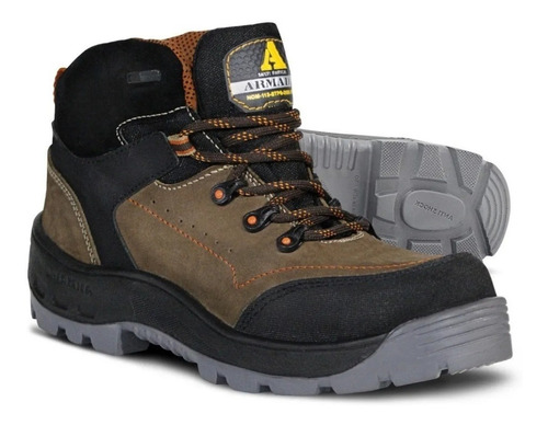 Botas Armada Casquillo 100% Piel Industriales Seguridad Cafe