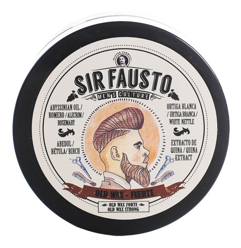 Sir Fausto Men's Cultura Old Wax Cera Fijación Fuerte X 50ml