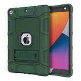 Funda Para iPad Generacion 7 8 Y 9 Resistente Verde Alpino