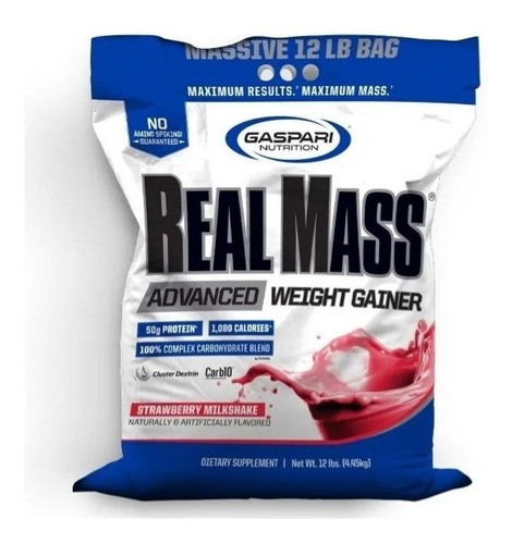 Proteina Gaspari Nutrition Real Mass Advance Ganador Peso 12