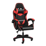 Silla De Oficina Para Juegos Yssoa, Rojo / Negro 