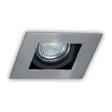 5x Spot Embutir Techo Luz Led 7w Gu10 Cuadrado Acero Platil