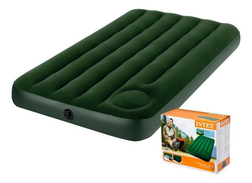 Colchón Inflable Intex 66927 Color Verde De  99cm X 191cm X 22cm