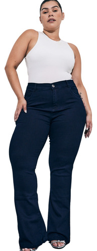 Pantalon Jeans Semioxford Azul Clasico Mujer Talles Grandes