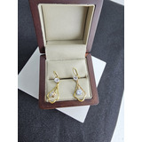 Aretes Largos De Oro Amarillo 10k Mex .204