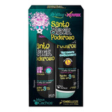 Kit Shampoo + Condicionador Meus Cachos Santo Black 300ml