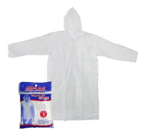 Capa De Chuva Descartável Transparente Unisex Kit 400 Peças