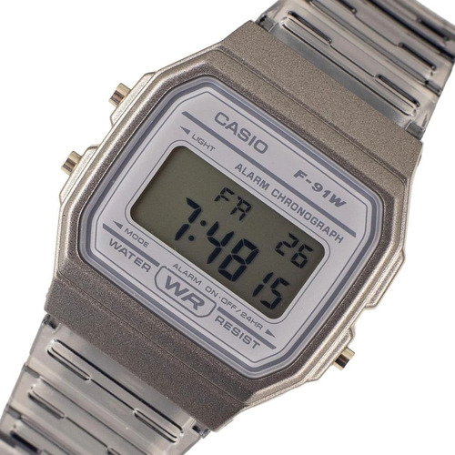 Reloj Casio Digital F-91ws Wr Vintage  2 Años Garantia