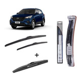 Kit Palheta Limpador Dianteiro + Traseiro Creta 17 18 19 20 