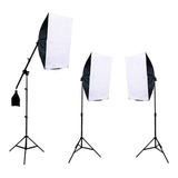 Kit De Iluminação Pk-sb04 Softbox, Braço Girafa E Tripés 2m