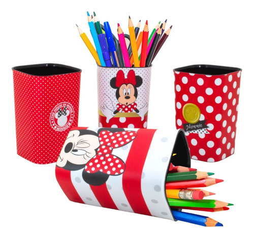 Porta Lápis Caneta Disney Kit Organizador Infantil Criança