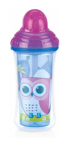 Vaso Térmico Clik-it Popote Nuby 9oz Búhos