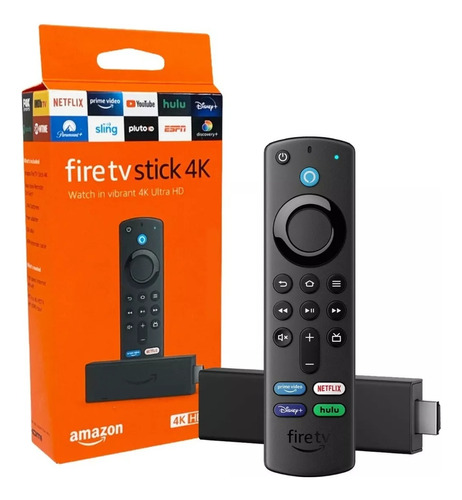 Fire Tv Stick 4k Amazon Controle Remoto Por Voz Com Alexa
