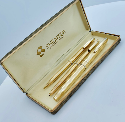 Juego De Plumas Sheaffer Vintage Originales 14k