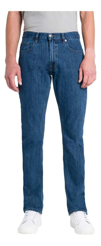 Jeans Oggi Mezclilla Azul Medio Vaxter Slim Straight