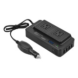 A Inversor De Potência De Carro 200w Conversor Dc 12v Para