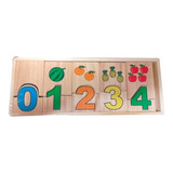 Juego Encajable De Frutas Y Números- Madera Didáctico Sz-21