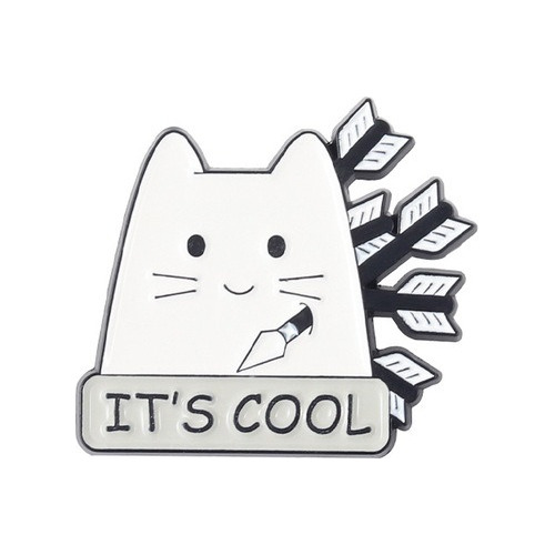 Pin Broche Metalico Gato It Is Cool