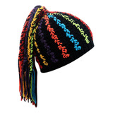 Gorro De Rastas De Colores, Gorro De Lana Tejido A Mano Para