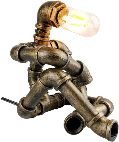 Lámpara De Mesa Steampunk Efaycrr , Estilo Robot Vintage