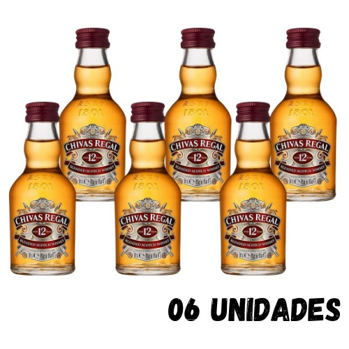 Miniatura 6und Whisky Chivas 12 - mL a $339