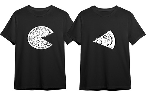 Playeras Dúo Pareja Para Novios Pizza Y Rebanada