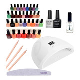 Kit Inicial X14u. Manicuria Esmalte Semi Cabina Led/ Uv