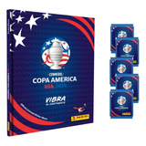 Álbum Tapa Dura + 5 Sobres Copa América Usa 2024