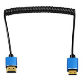 Herfair Cable Espiral Mini Hdmi A Hdmi, Cable Espiral Mini A