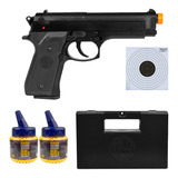 Pistola Airsoft Kwc M92+ 2000 Bbs+ Case + Brinde