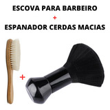 Espanador Cerdas Macias + Escova Disfarce Para Barbeiro Kit