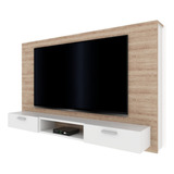 Mueble Panel Lcd Tv Led Modular Mesa De Tv Moderno H/40 Color Marrón