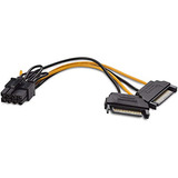 Cable De Alimentación Pcie De 8 Pines A Sata Dual Macho De 1