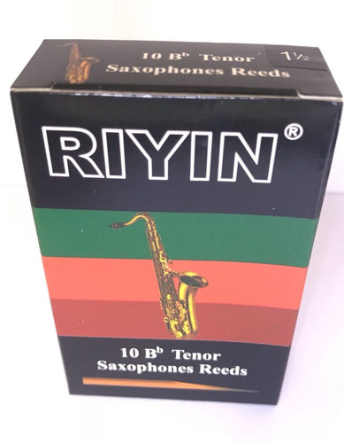 Caixa Palheta Sax Tenor 1,5 10 Unidades Riyin