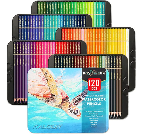 Set 120 Lapices Colore Arte Profesional Dibujo Caja Metálica