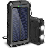 Cargador Solar Portatil 20000 Mah Puertos Usb (2 Linterna)