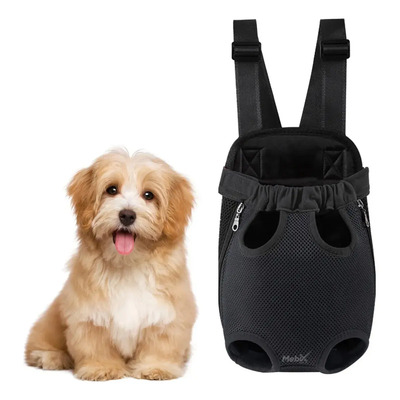 Mebix Trd Cangurera Transportador Para Perro Y Gato Talla Chica S Color Negro