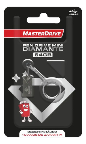 Mini Pen Drive Chaveiro Barato 64gigas Masterdrive 